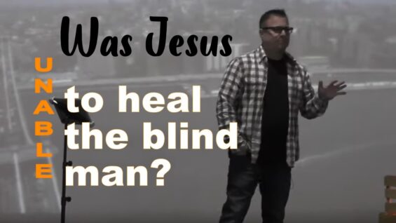 Was Jesus unable to heal the blind man?